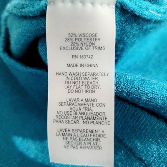 Milano Teal Knit Sweater Women’s Size Large Beaded Studded Sleeve Pullover Top - Picture 10 of 10